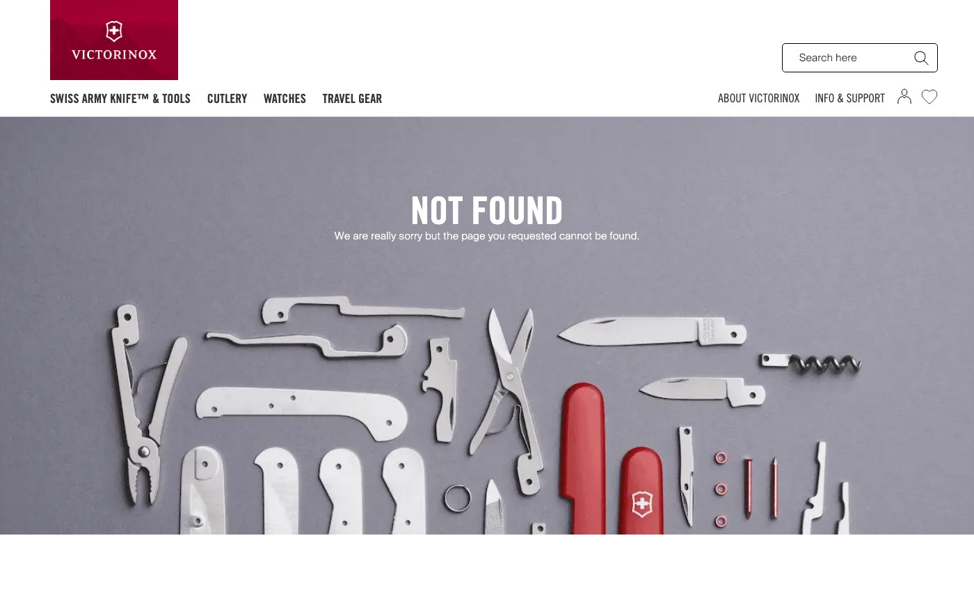 Captura limpia de la home oficial de Victorinox