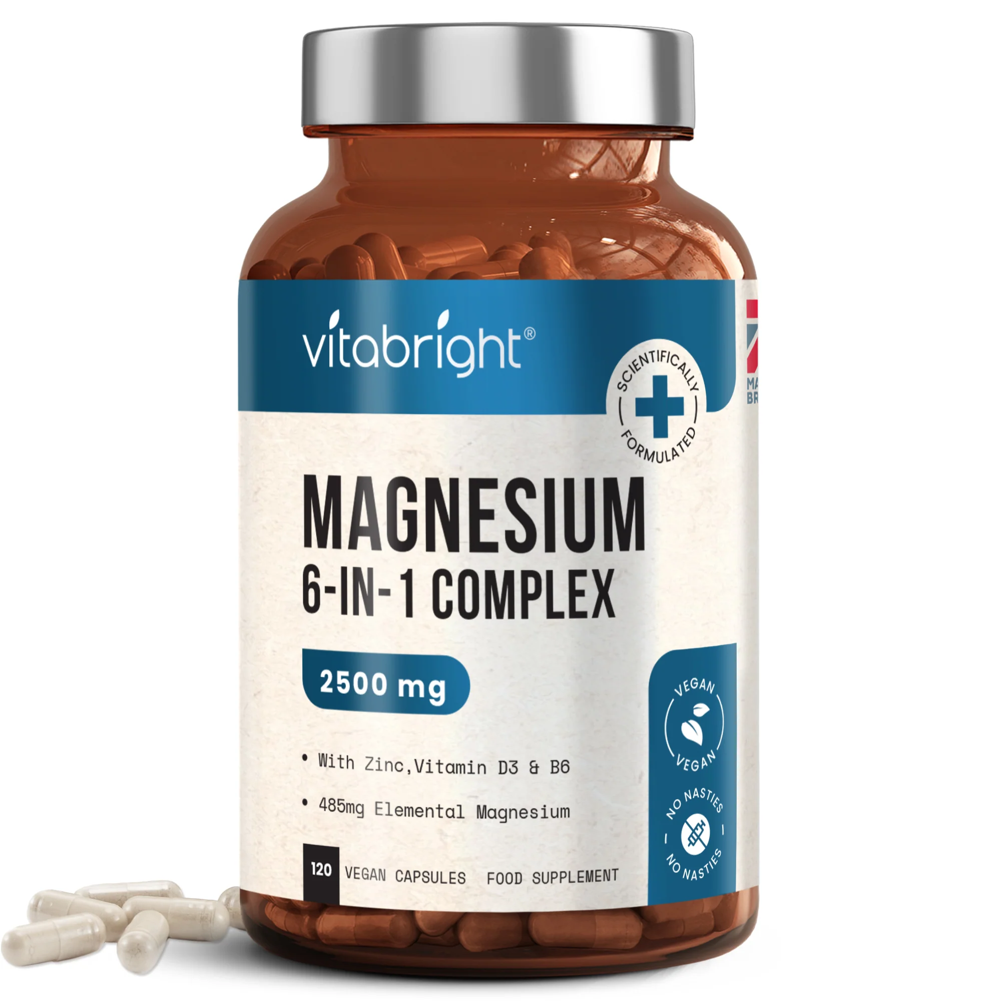 Magnesium 6-in-1 including Glycinate and Citrate