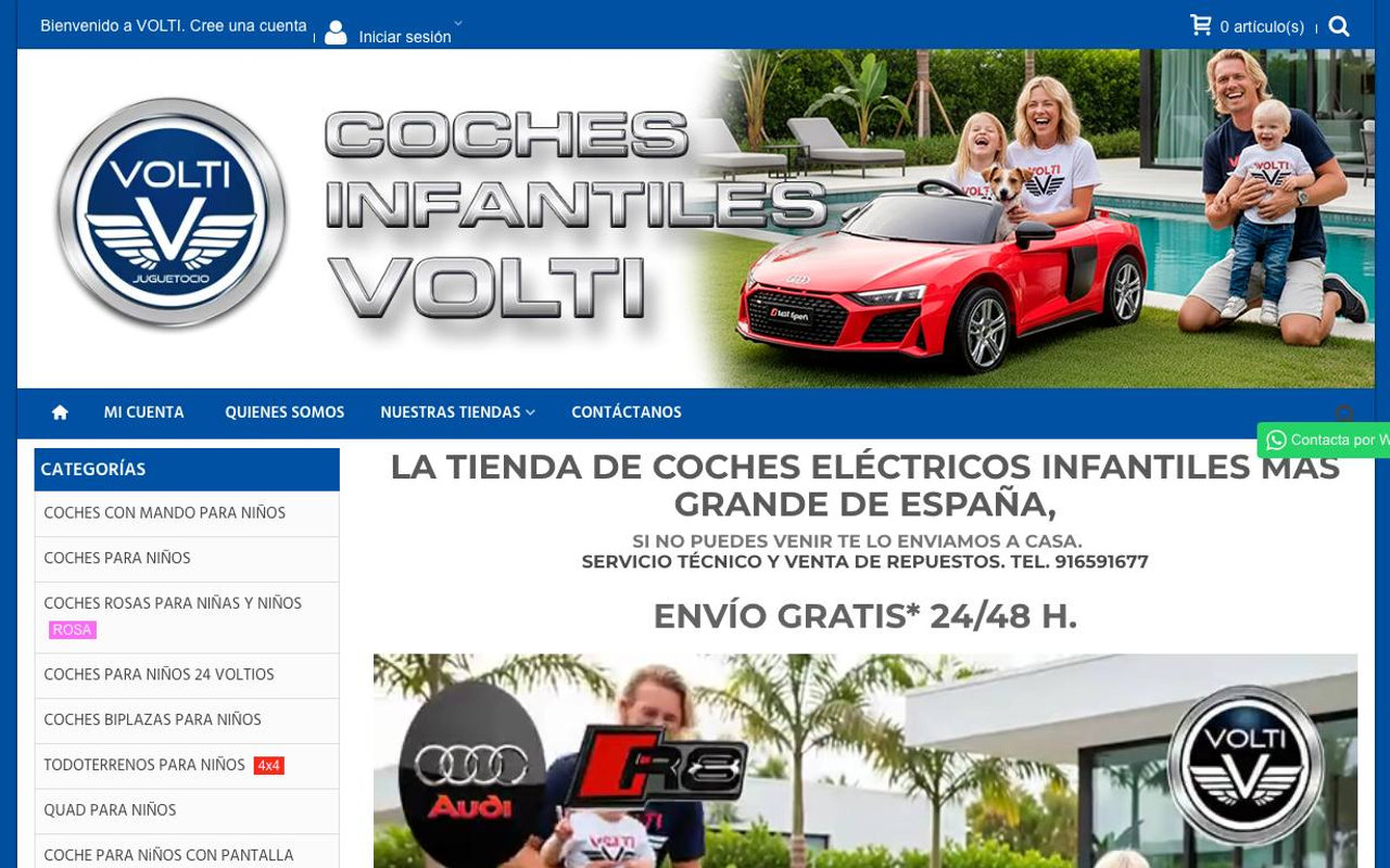 Captura limpia de la home oficial de Volti