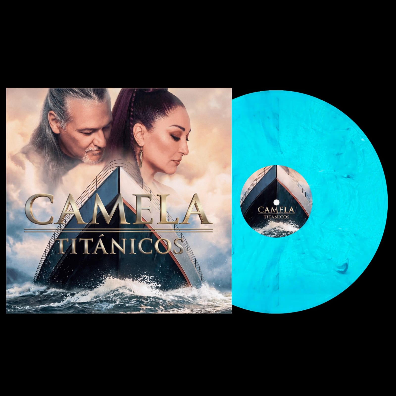 Camela: Titánicos - Vinilo (Color Splatter Azul Ártico) – Tienda Warner Music