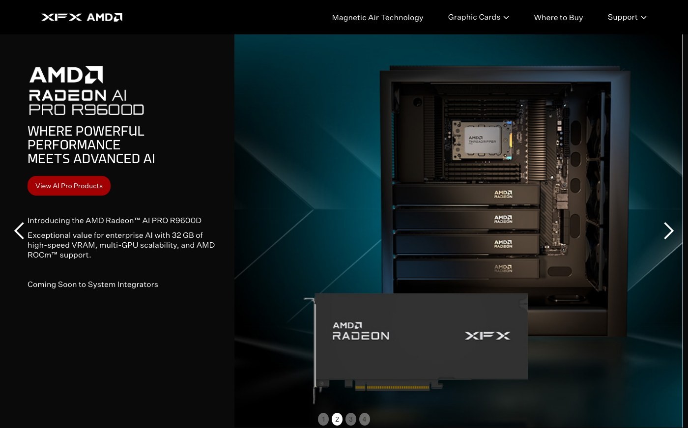 Captura limpia de la home oficial de XFX