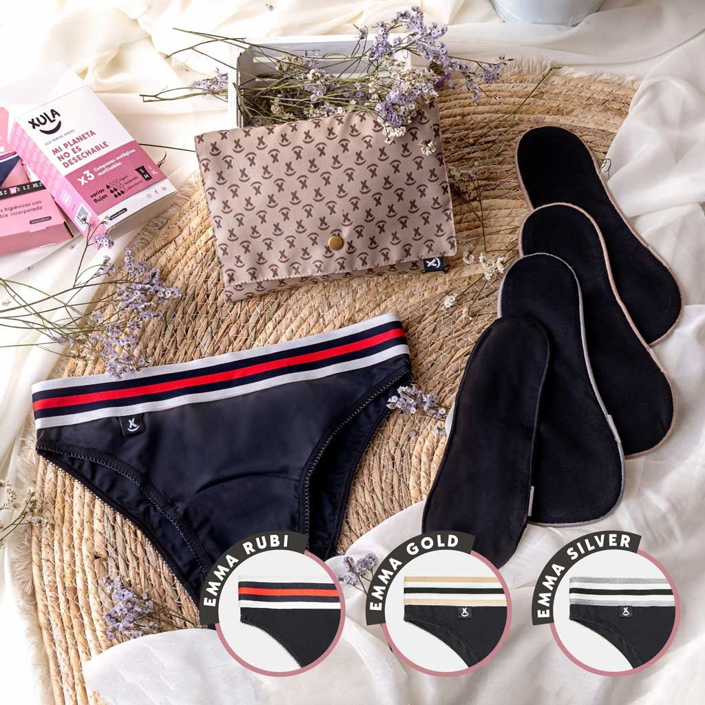 Pack inicial menstruación sostenible Rubí