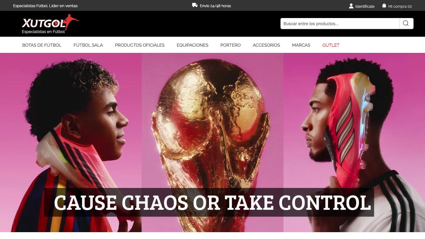 Captura de pantalla de la home de Xutgol