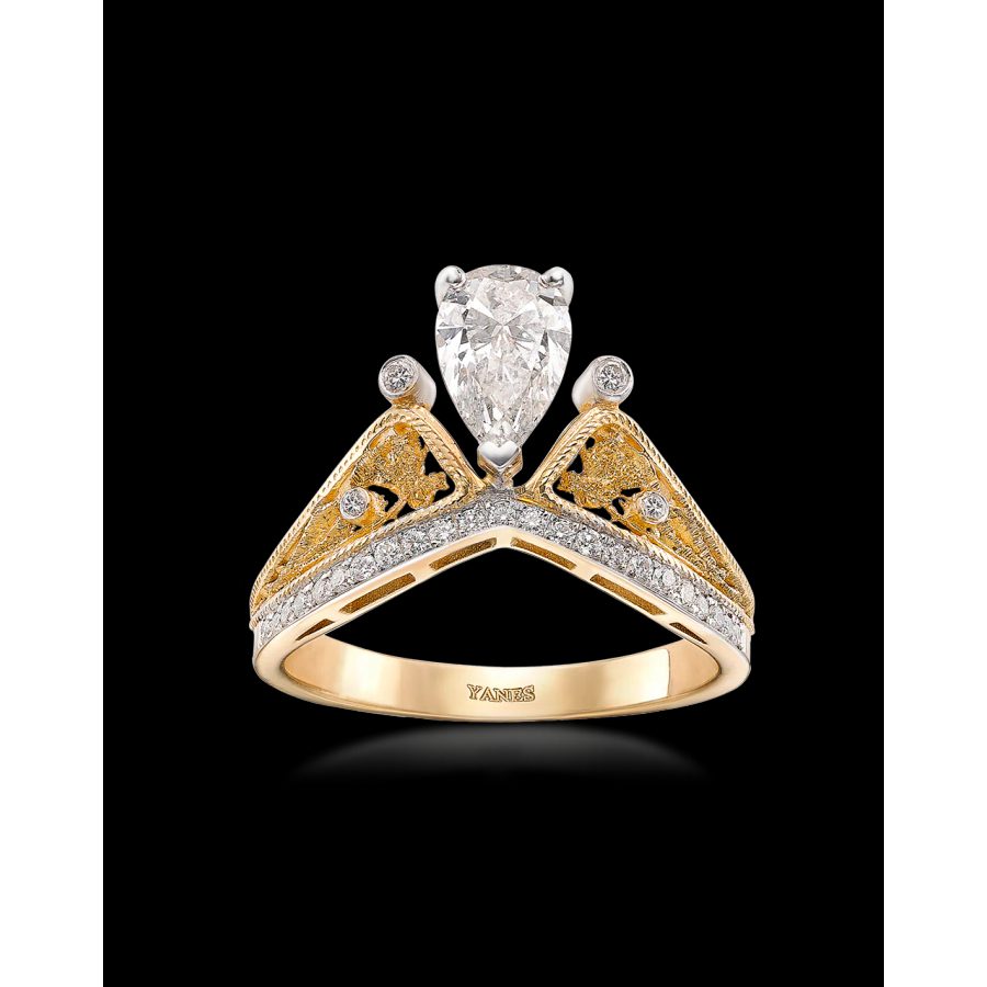 Anillo Imperial diamantes, oro