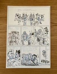 Dibujo original de Alfonso Zapico: La Balada del Norte