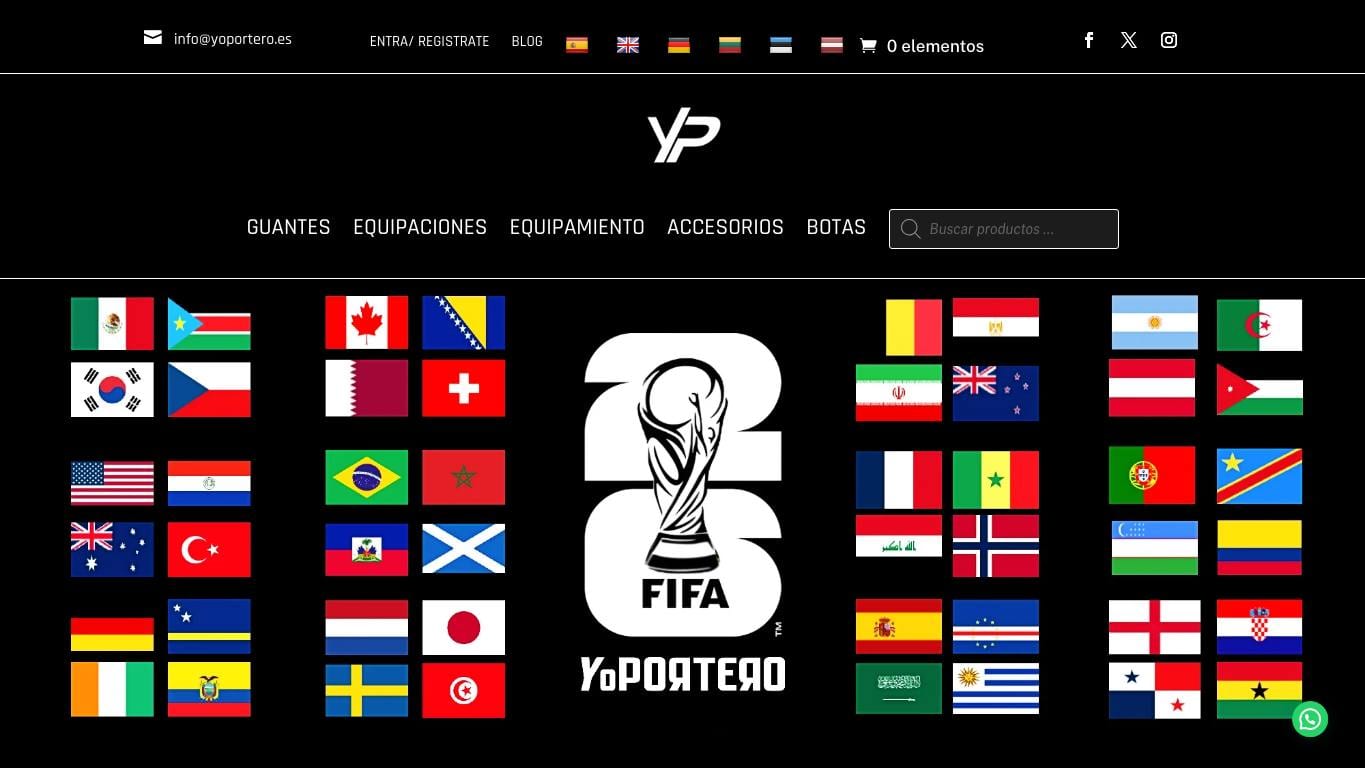 Captura de pantalla de la home de Yo Portero