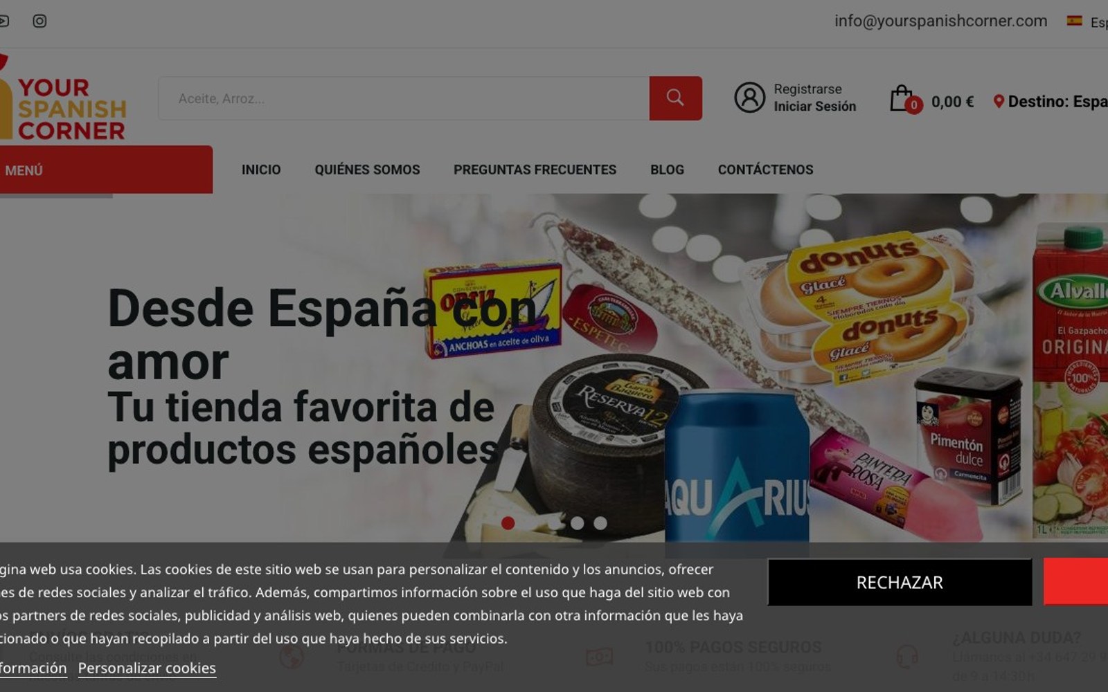 Captura limpia de la home oficial de Your Spanish Corner