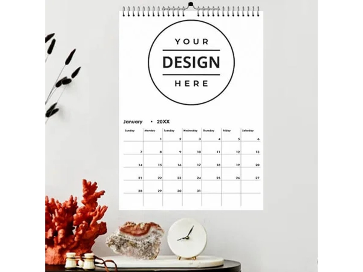 Customized Photo Printed Spiral Wall Calendar