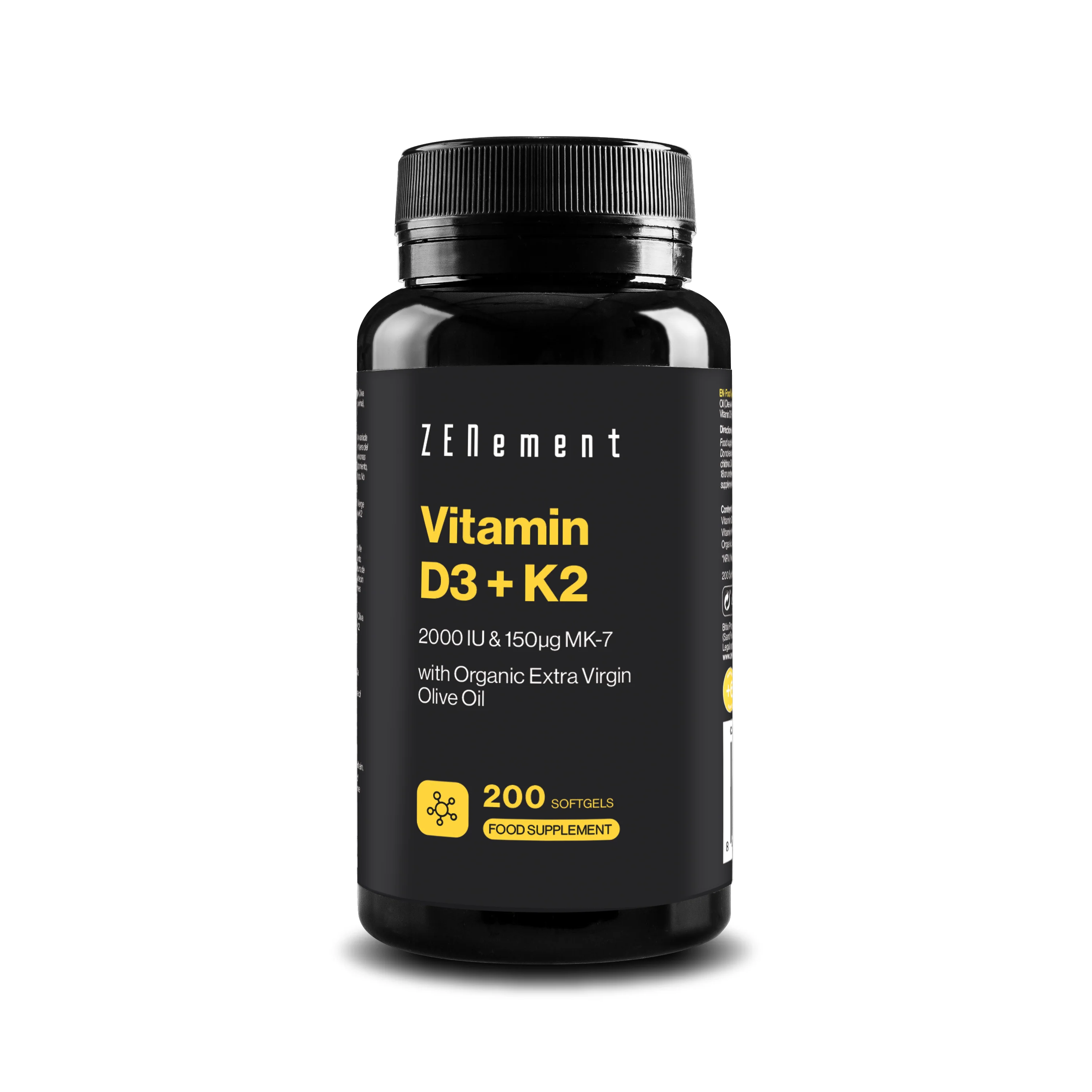 Vitamin D3 + K2 2000 IU & 150 micrograms MK-7 - 200 Softgels